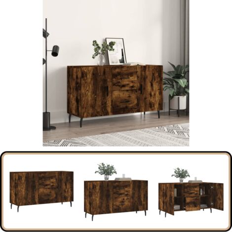 Sideboard Räuchereiche 100x36x60 cm Holzwerkstoff - Sideboard - Wohnzimmertisch - Holzmöbel - Schreibtisch - Regal