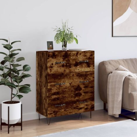 Sideboard Räuchereiche 69,5x34x90 cm Holzwerkstoff vidaXL