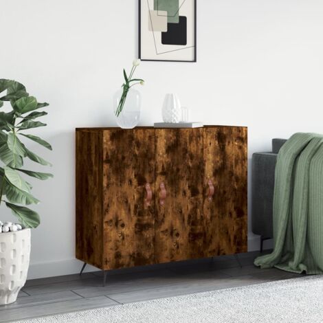 Sideboard Räuchereiche 90x34x80 cm Holzwerkstoff vidaXL