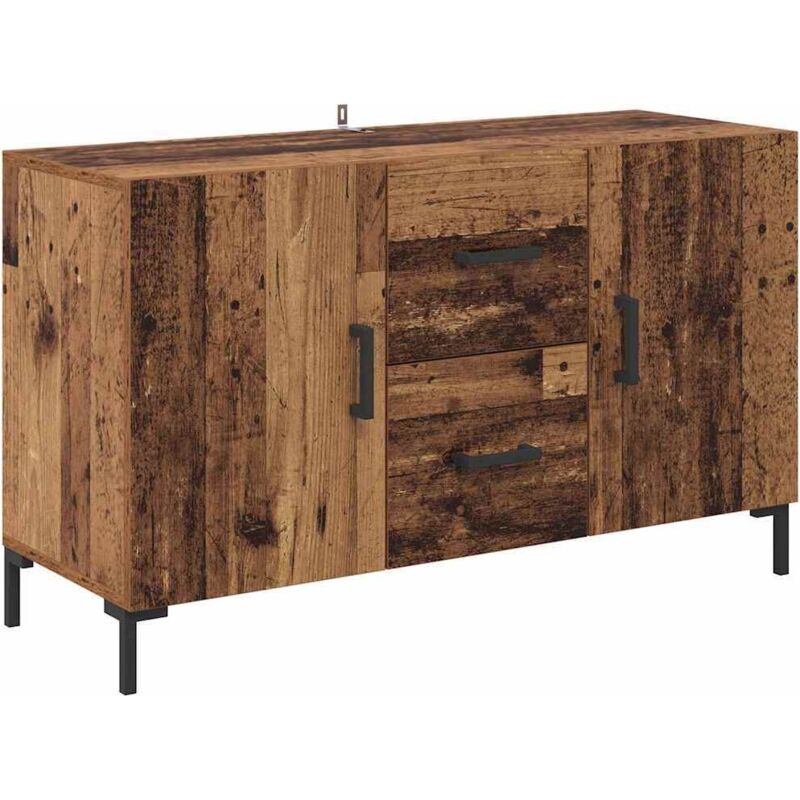 Sideboard Mit Schubladen Altholz 100 X 36 X 60 Cm Holzwerkstoff Vidaxl