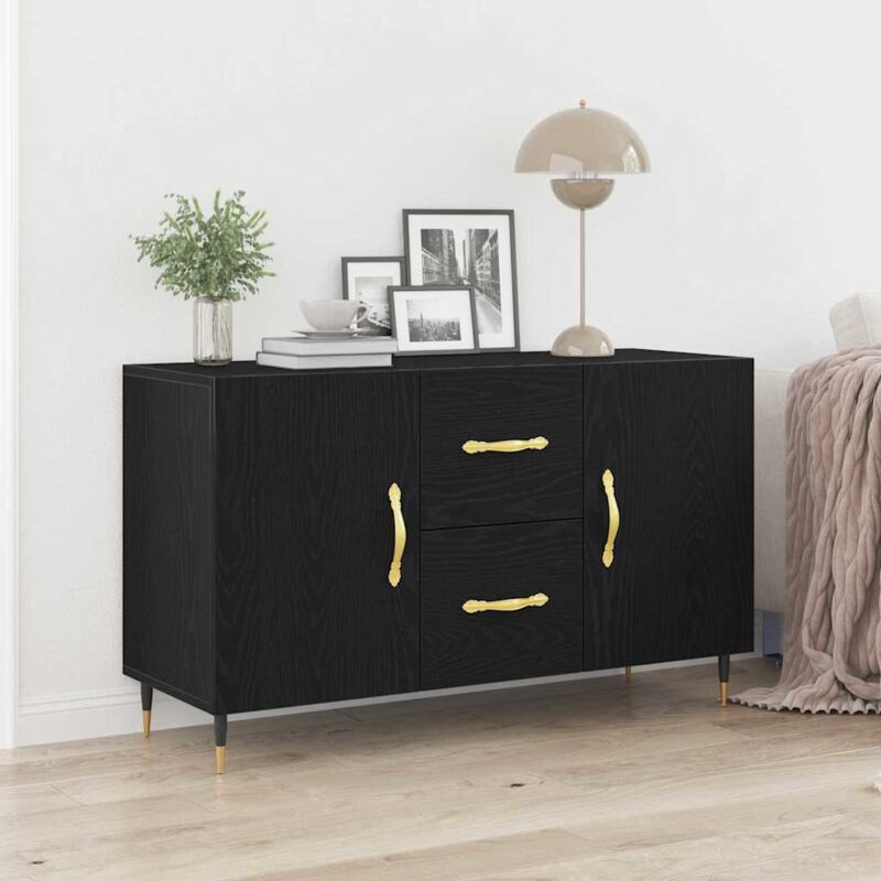 Sideboard Schwarze Eiche 100x36x60 Cm Funktionsholz - Vidaxl