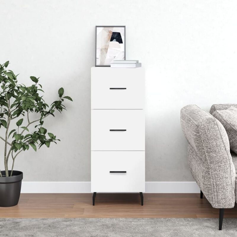 Sideboard Weiß 34, 5x34x90 Cm Holzwerkstoff - Vidaxl