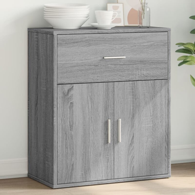 Sideboard Grau Sonoma-eiche 60x31x70 Cm Holzwerkstoff - Vidaxl