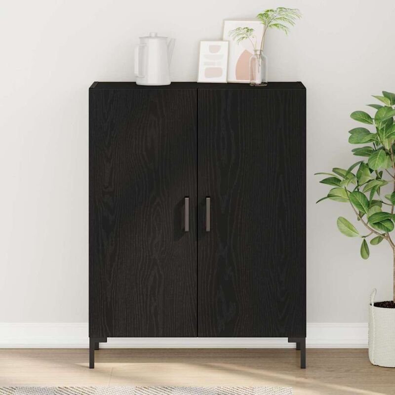Sideboard Schwarz Eiche 69, 5x34x90 Cm Holzwerkstoff - Vidaxl