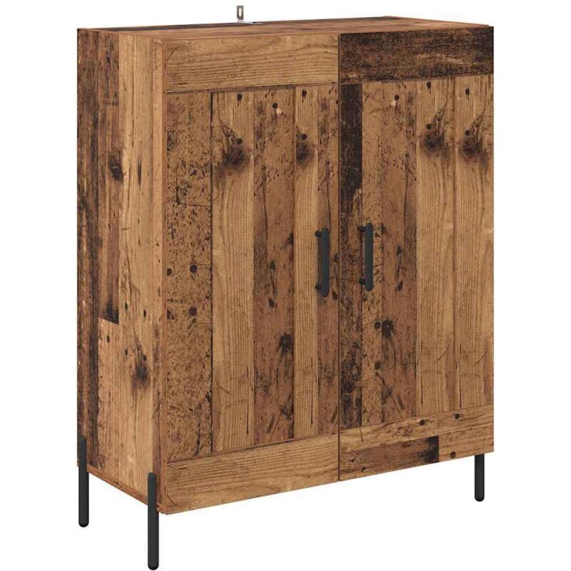Sideboard Altholz 69, 5 X 34 X 90 Cm Verbundholz Und Eisen Vidaxl