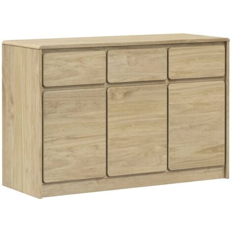 Sideboard SAUDA Oak 114x43x75.5 cm Solid Wood Pine vidaXL
