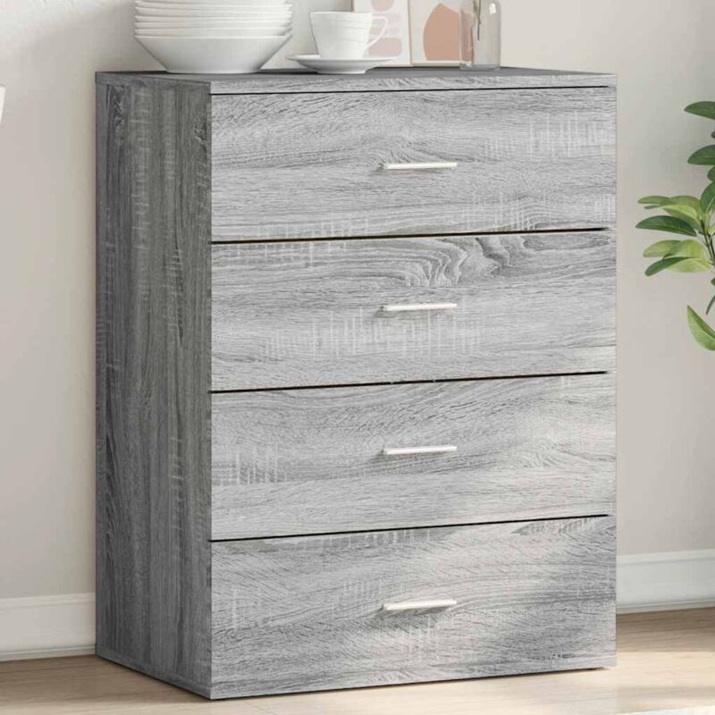 Sideboard Grau Sonoma 60x39x80 Cm Holzwerkstoff - Vidaxl