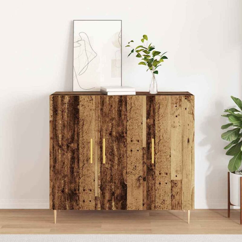 Sideboard Altholz 90 X 34 X 80 Cm Holzwerkstoff Vidaxl