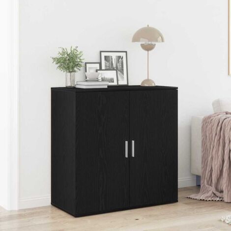 Sideboard Schwarz Eiche 79x38x80 cm Holzwerkstoff vidaXL712263