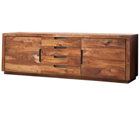 Sideboard Sheesham 200x50x65 walnuss lackiert DUKE 116