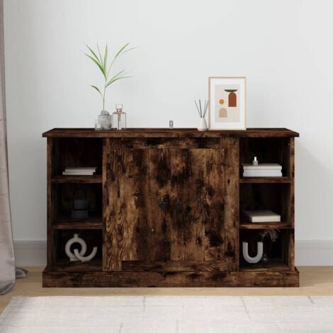 Sideboard Smoked Oak 100x35.5x60 cm Engineered Wood vidaXL
