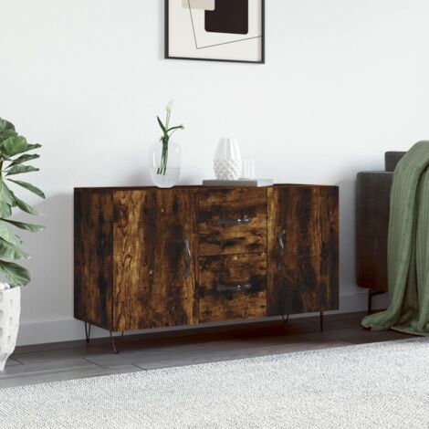 Sideboard Smoked Oak 100x36x60 cm Engineered Wood vidaXL