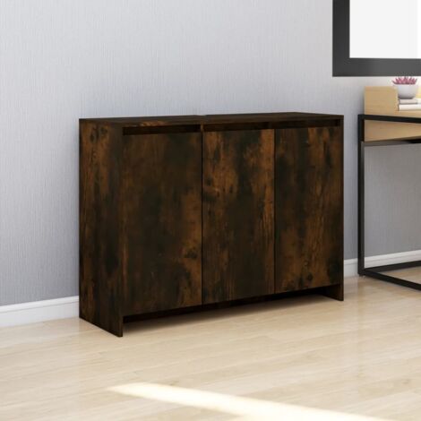 Sideboard Smoked Oak 102x33x75 cm Engineered Wood vidaXL