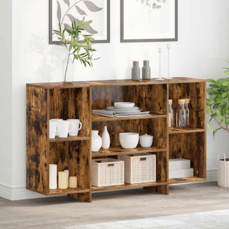 Sideboard Smoked Oak 120x30x75 cm Engineered Wood vidaXL