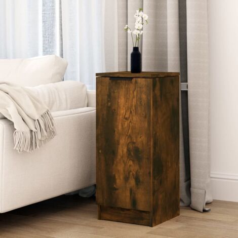 Sideboard Smoked Oak 30x30x70 cm Engineered Wood vidaXL