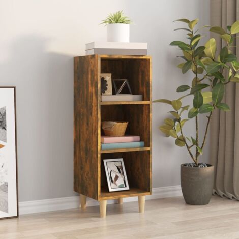 Sideboard Smoked Oak 34.5x32.5x90 cm Engineered Wood vidaXL