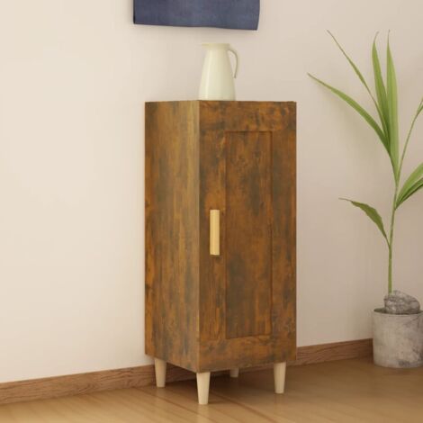 Sideboard Smoked Oak 34.5x34x90 cm Engineered Wood vidaXL