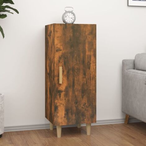 Sideboard Smoked Oak 34.5x34x90 cm Engineered Wood vidaXL
