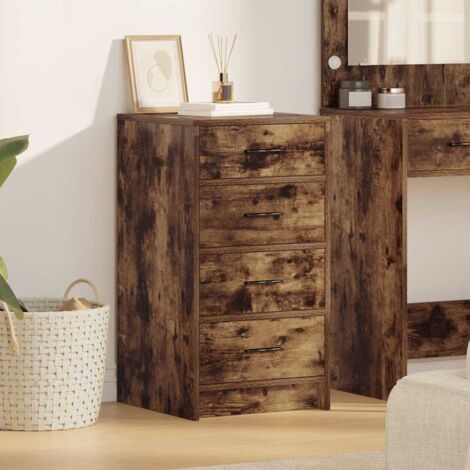 Sideboard Smoked oak 40 x 41 x 75 cm Engineered wood vidaXL