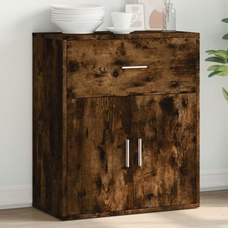 Sideboard Smoked Oak 60x31x70 cm Engineered Wood vidaXL