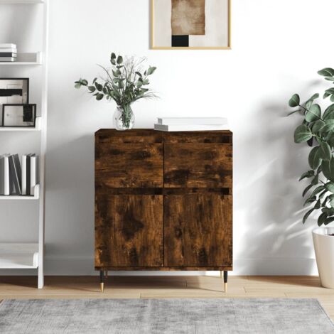 Sideboard Smoked Oak 60x35x70 cm Engineered Wood vidaXL