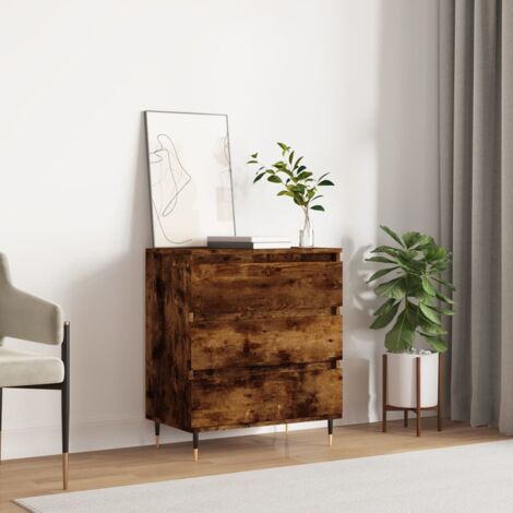 Sideboard Smoked Oak 60x35x70 cm Engineered Wood vidaXL