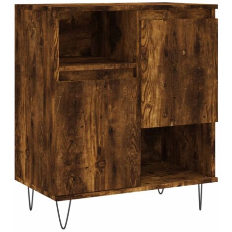 Sideboard Smoked Oak 60x35x70 cm Engineered Wood vidaXL