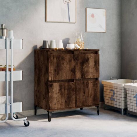 Sideboard Smoked Oak 60x35x70 cm Engineered Wood vidaXL