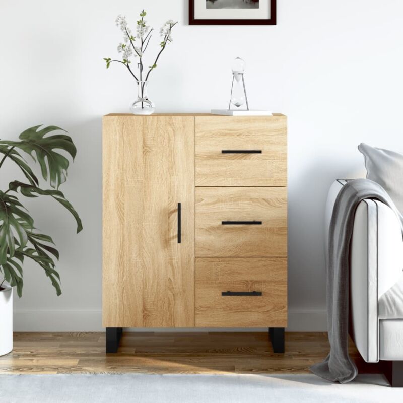 Sideboard Sonoma Oak 69.5x34x90 Cm Engineered Wood Vidaxl