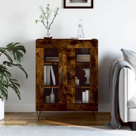 Sideboard Smoked Oak 69.5x34x90 cm Engineered Wood vidaXL