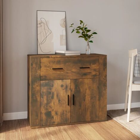 Sideboard Smoked Oak 80x33x70 cm Engineered Wood vidaXL