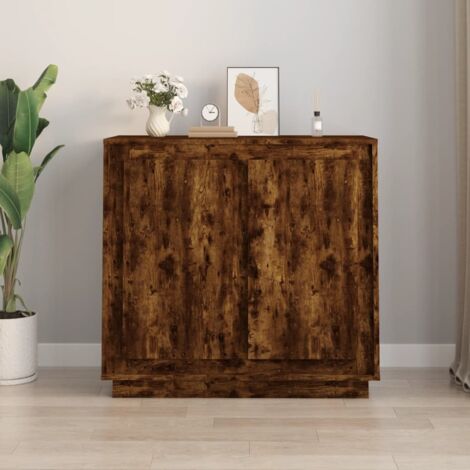 Sideboard Smoked Oak 80x34x75 cm Engineered Wood vidaXL