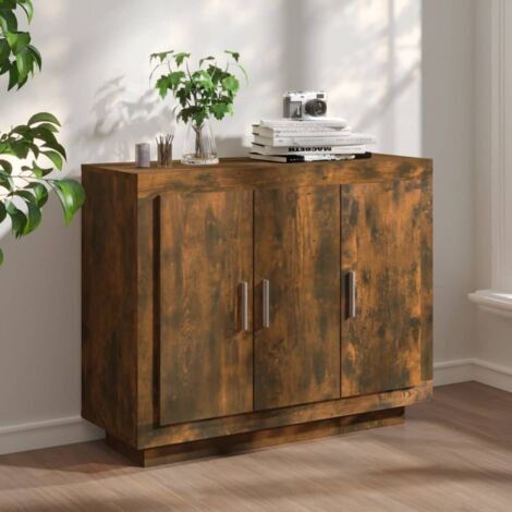 Sideboard Smoked Oak 92x35x75 cm Engineered Wood vidaXL