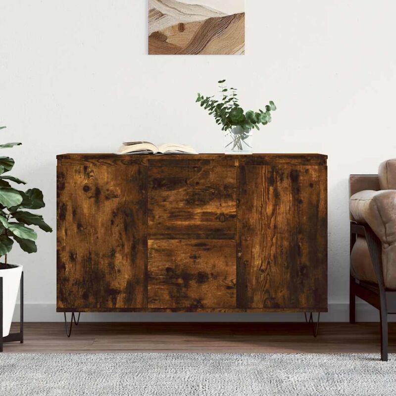 Sideboard Räuchereiche 104x35x70 Cm Holzwerkstoff - Vidaxl
