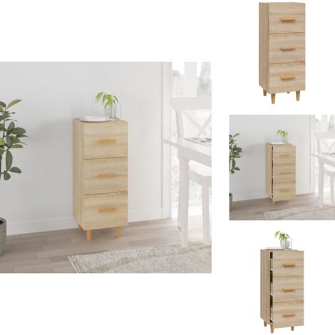Sideboard Sonoma-Eiche 34,5x34x90 cm Holzwerkstoff - Schreibtisch - Wohnzimmermöbel - Sideboard - Regal - Holzmöbel