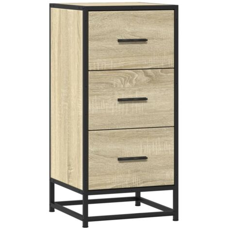 Sideboard Sonoma-Eiche 35,5x35x76 cm Holzwerkstoff und Metall vidaXL
