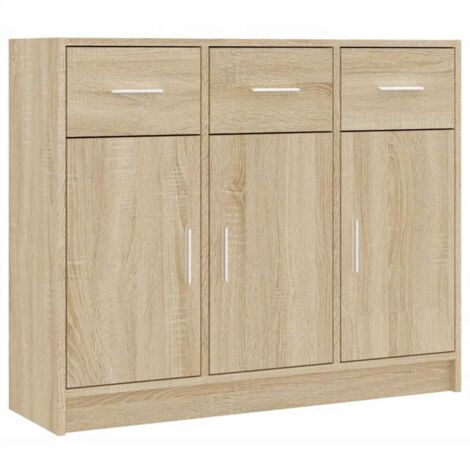 Sideboard Sonoma-Eiche 91x28x75 cm Holzwerkstoff vidaXL