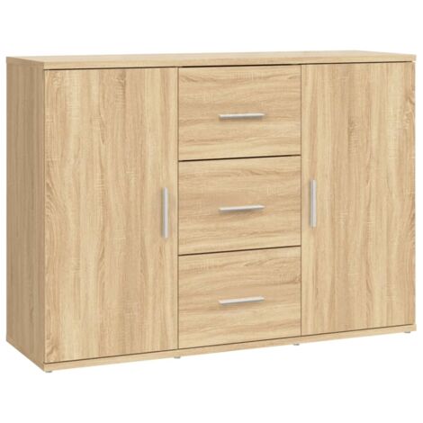 Sideboard Sonoma-Eiche 91x29,5x65 cm Holzwerkstoff vidaXL