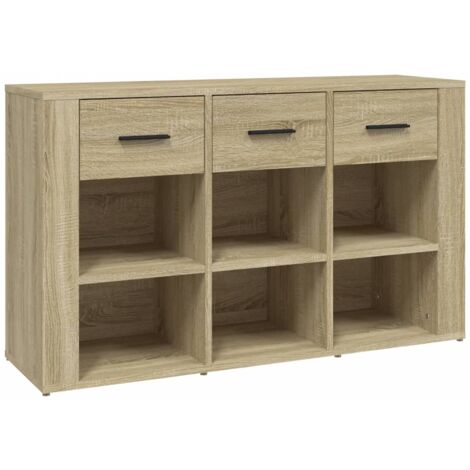 Sideboard Sonoma Oak 100x30x59.5 cm Engineered Wood vidaXL