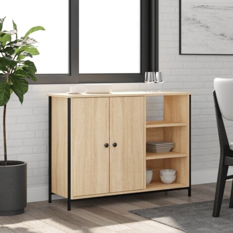 Sideboard Sonoma Oak 100x33x75 cm Engineered Wood vidaXL