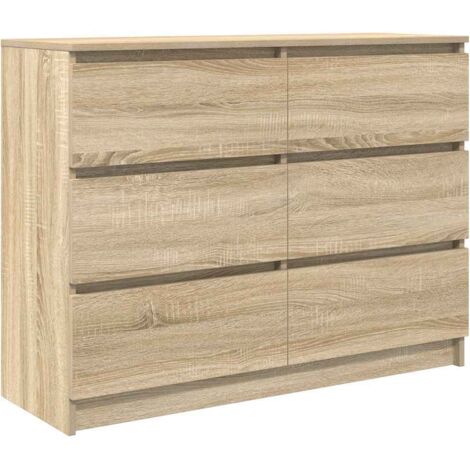 Sideboard Sonoma Oak 100x35x76 cm Engineered Wood vidaXL