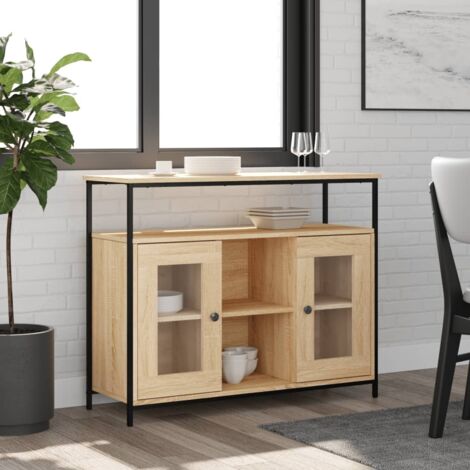 Sideboard Sonoma Oak 100x35x80 cm Engineered Wood vidaXL
