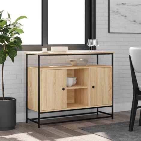 Sideboard Sonoma Oak 100x35x80 cm Engineered Wood vidaXL