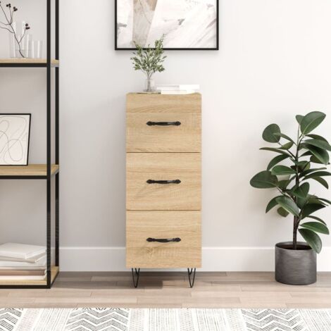 Sideboard Sonoma Oak 34.5x34x90 cm Engineered Wood vidaXL