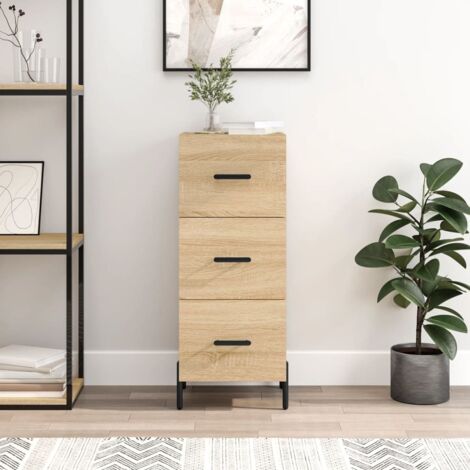 Sideboard Sonoma Oak 34.5x34x90 cm Engineered Wood vidaXL