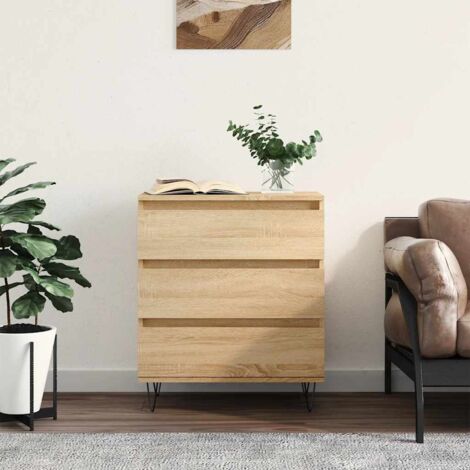 Sideboard Sonoma Oak 60x35x70 cm Engineered Wood vidaXL