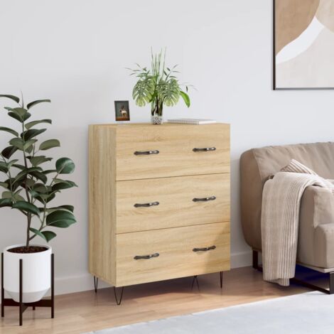 Sideboard Sonoma Oak 69.5x34x90 cm Engineered Wood vidaXL