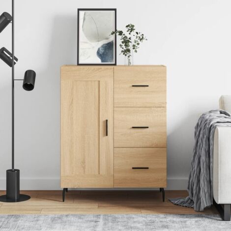 Sideboard Sonoma Oak 69.5x34x90 cm Engineered Wood vidaXL
