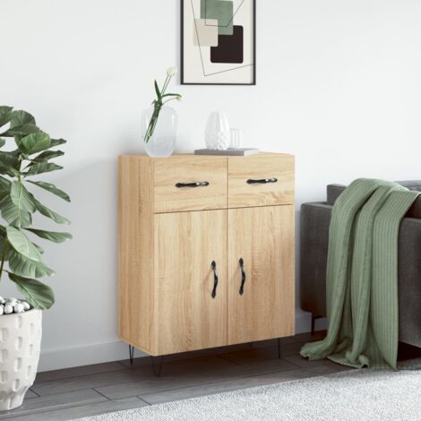 Sideboard Sonoma Oak 69.5x34x90 cm Engineered Wood vidaXL