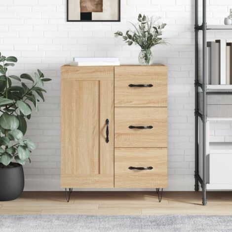 Sideboard Sonoma Oak 69.5x34x90 cm Engineered Wood vidaXL